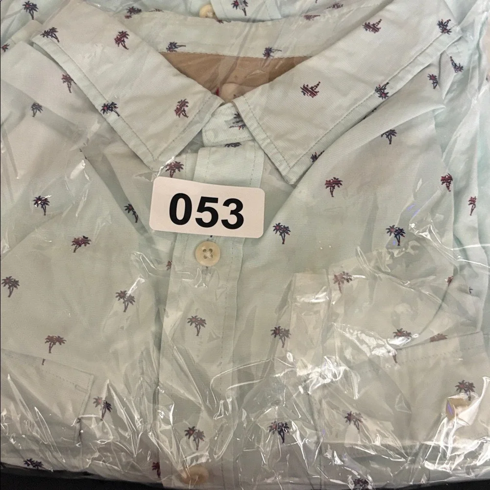 Banana Republic Men’s ‎ Tall Slim Fit Palm Tree Print Button Down Shirt XL